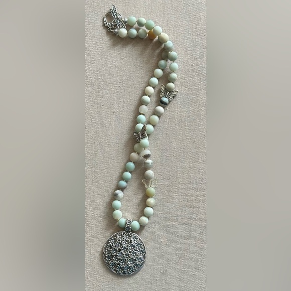 26-1/2 inch Amazonite bead necklace NWOT - Picture 4 of 13